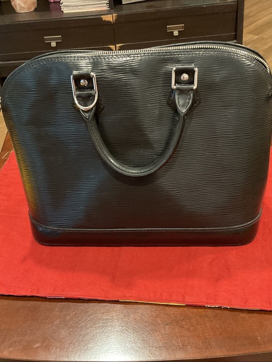Louis Vuitton Handbags - Louis Vuitton PM Black Textured Epi Leather Satchel with Silver-Tone Hardware